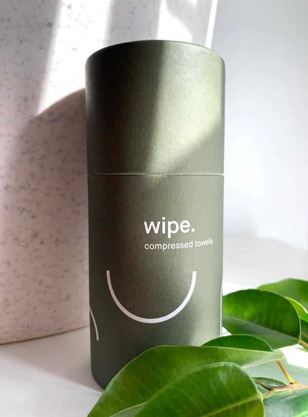 Wipe - hypoallergenic, compostable compressed towels